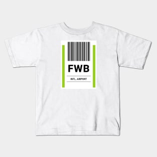 FWB Airport Baggage Label Kids T-Shirt